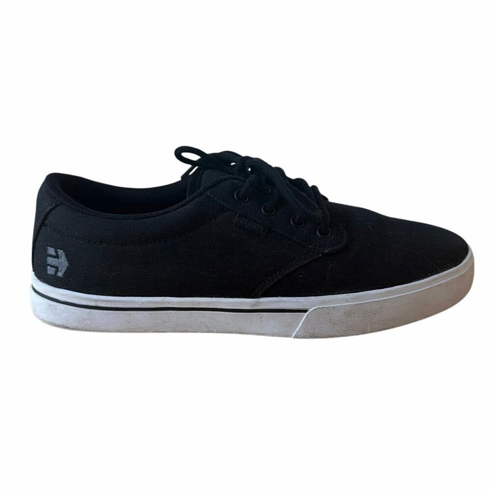 Etnies Jameson 2 Eco Black Canvas Skate Shoes Men’s Size 9 Low Top Sneakers